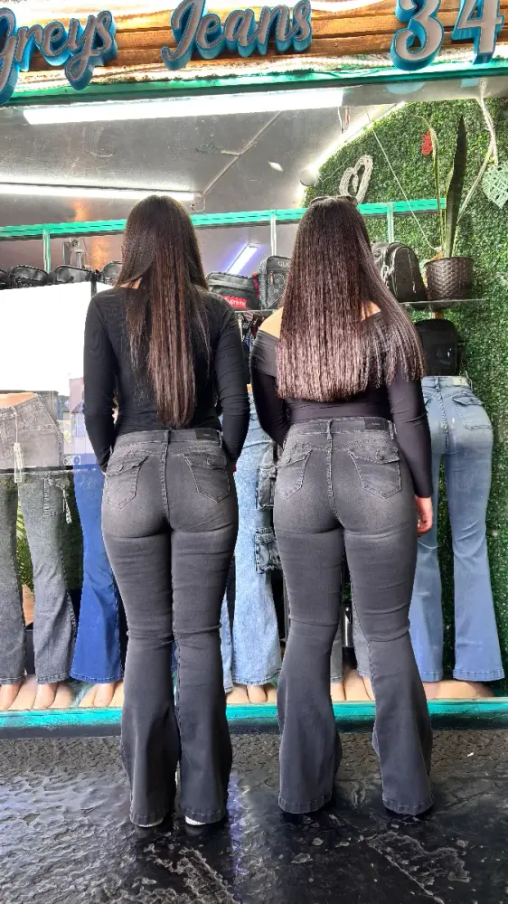 Flare Jeans Tapete Gris (34 a 44)