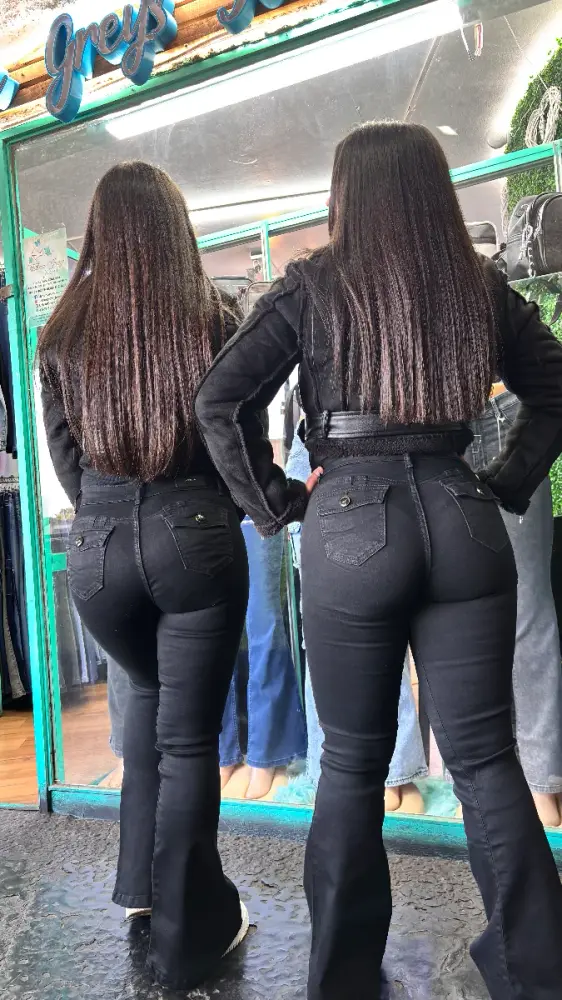 Flare Jeans Tapete Negro (34 a 46)
